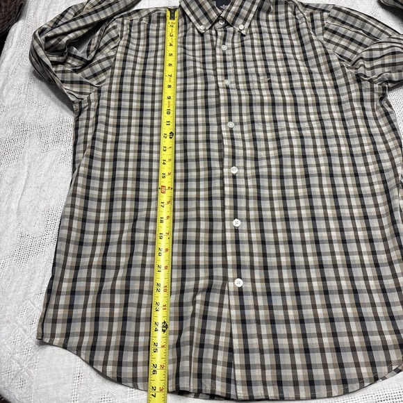 DOCKERS Shirt Men's Long Sleeve Collared Woven Oxford Plaid Medium Preppy - Picture 6 of 11